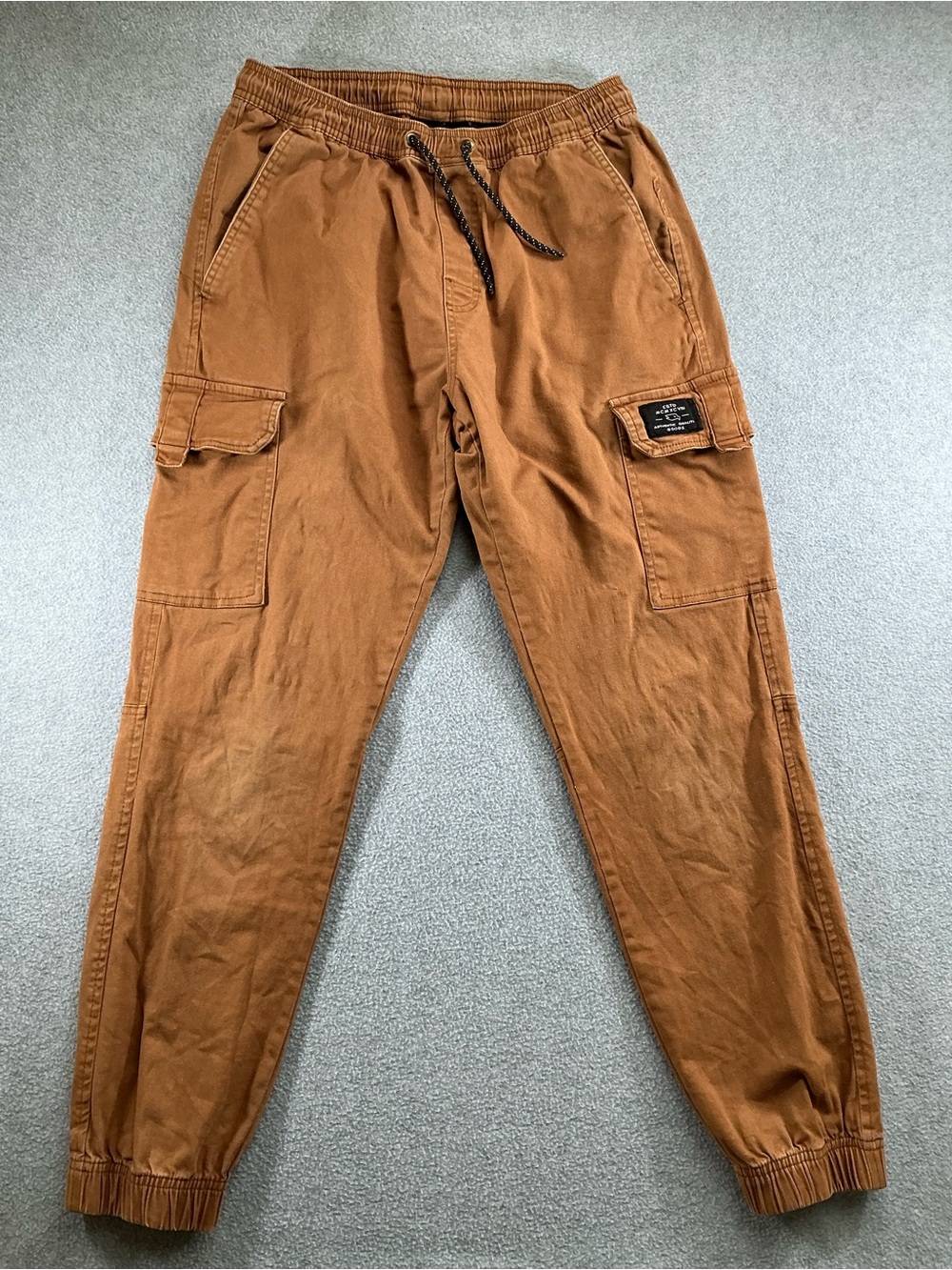 Tony Hawk Cargo Jogger Pants Mens M Brown Stretch Utility Skate Y2K